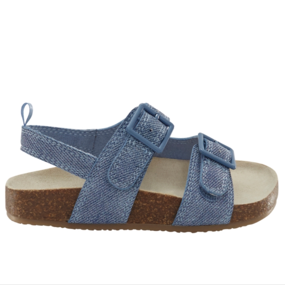 New With Tags OshKosh B'gosh Toddler Size 6 Denim Sandals